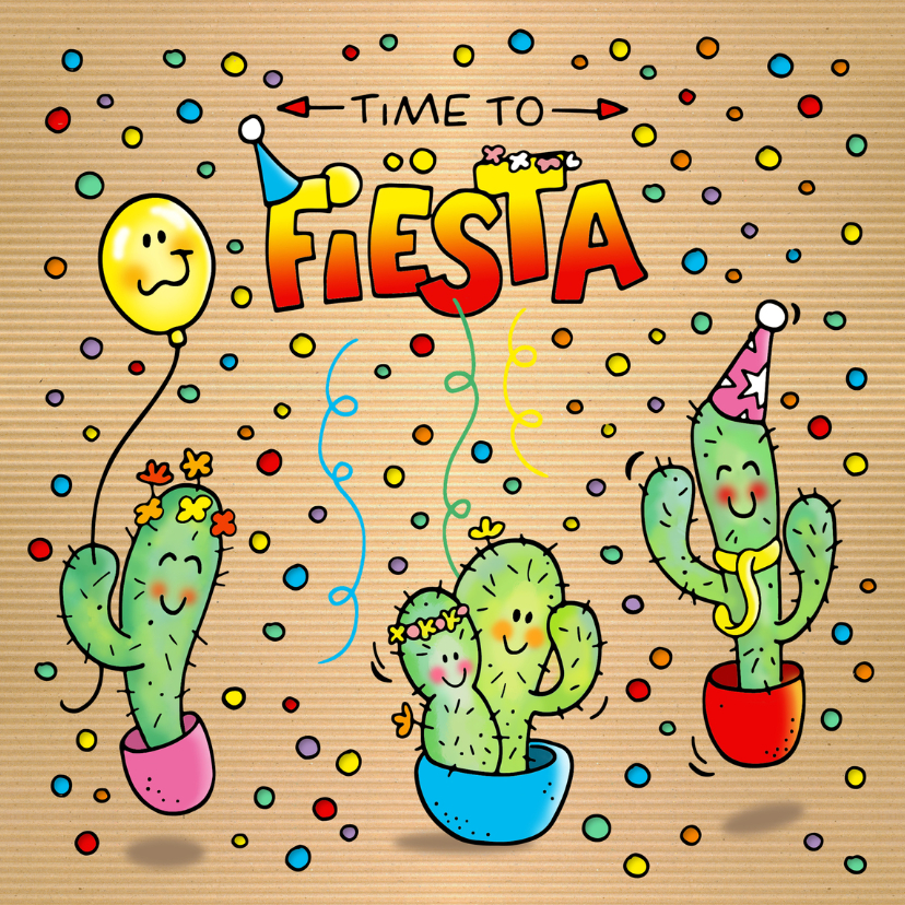 Uitnodiging Fiësta Cactus Mexico - Uitnodigingen Uitnodigingen - Uitnodiging Fiësta Cactus Mexico