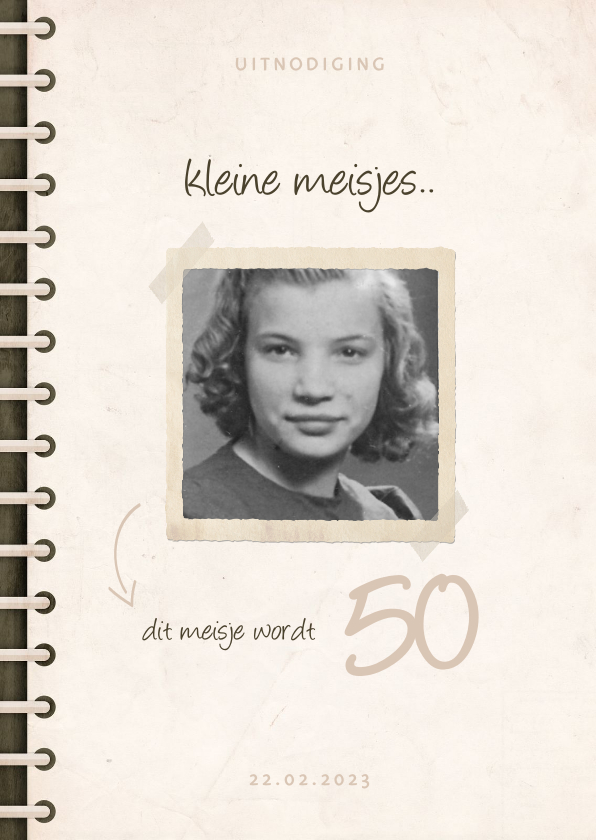 Uitnodiging fotoboek 'kleine meisjes worden groot' - Uitnodigingen Uitnodigingen - Uitnodiging fotoboek 'kleine meisjes worden groot'
