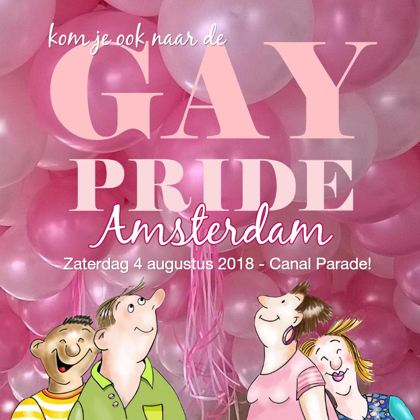 Uitnodiging Gay Pride Amsterdam - Uitnodigingen Uitnodigingen - Uitnodiging Gay Pride Amsterdam