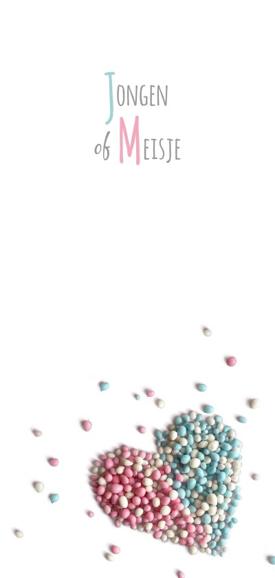 Uitnodigingen - Uitnodiging gender reveal party muizenhart