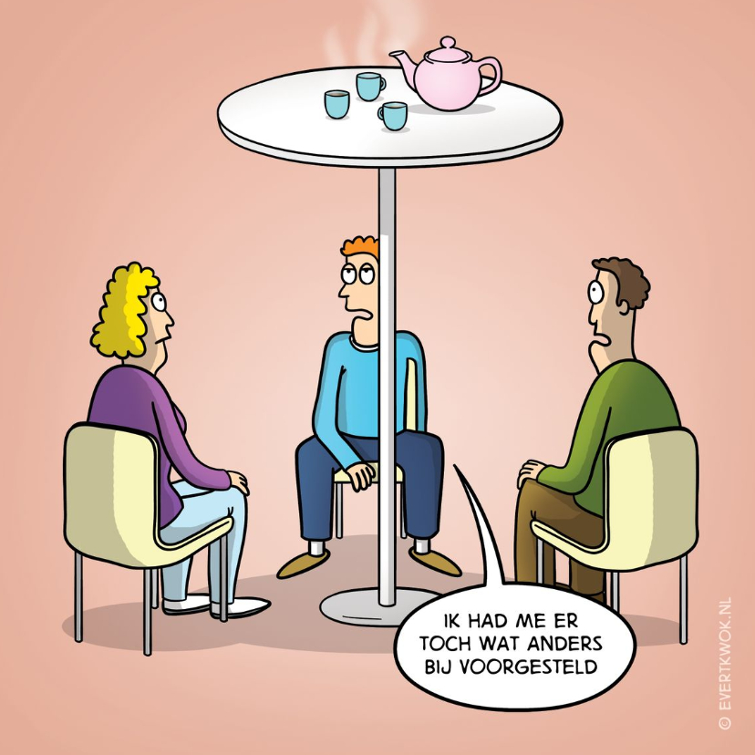 Uitnodiging high tea met grappige cartoon - Uitnodigingen Uitnodigingen - Uitnodiging high tea met grappige cartoon