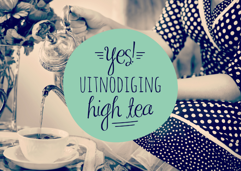 Uitnodigingen - Uitnodiging high tea retro