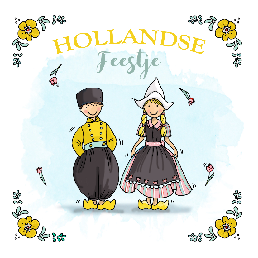 Uitnodigingen - Uitnodiging hollands feestje 