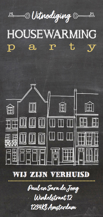 Uitnodiging housewarming av - Uitnodigingen Uitnodigingen - Uitnodiging housewarming av