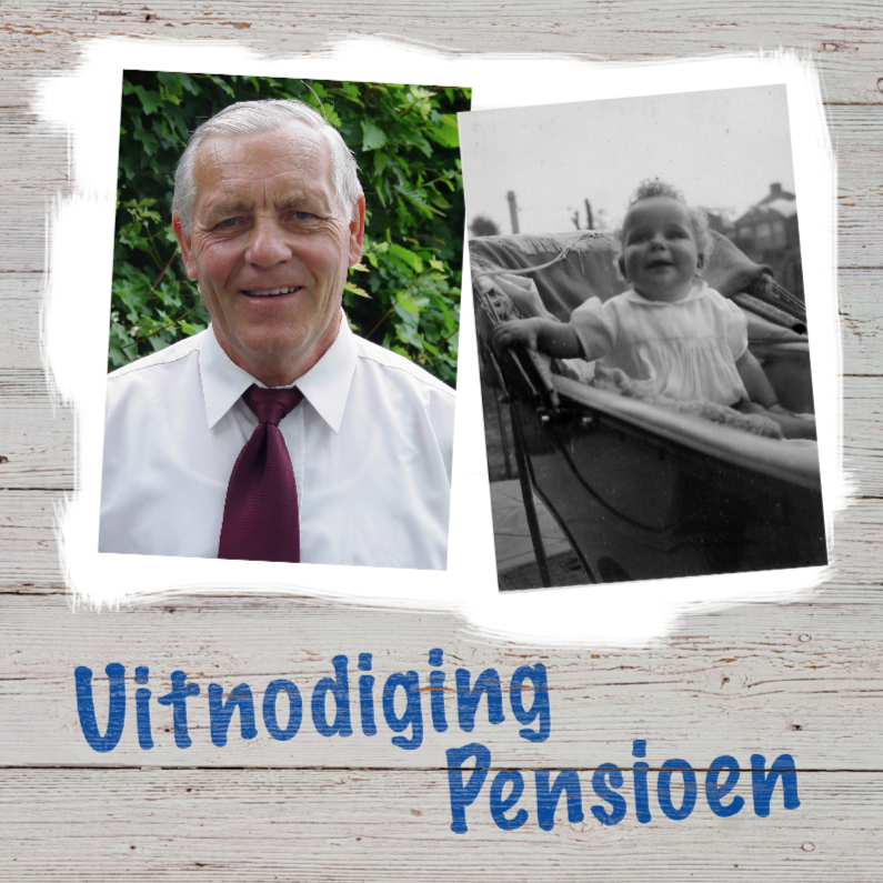 Uitnodiging pensioen hout - Uitnodigingen Uitnodigingen - Uitnodiging pensioen hout