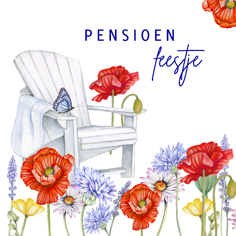Uitnodiging pensioen klaprozen - Uitnodigingen Uitnodigingen - Uitnodiging pensioen klaprozen