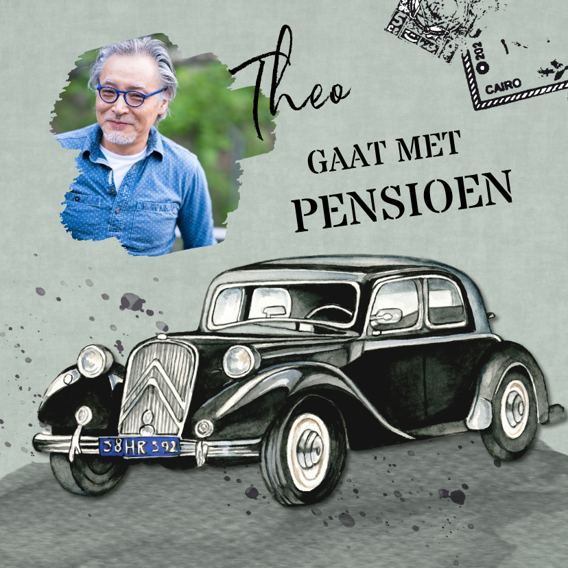 Uitnodigingen - Uitnodiging pensioen oldtimer