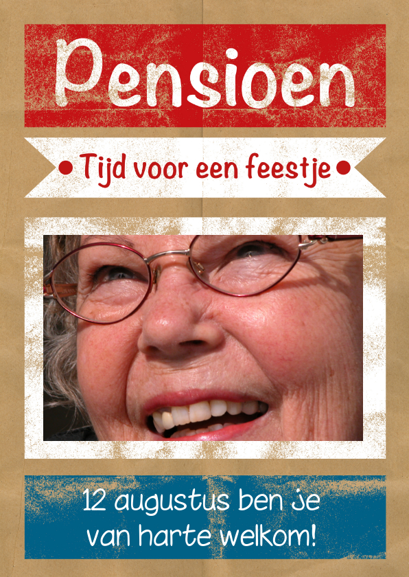 Uitnodiging pensioen papier - Uitnodigingen Uitnodigingen - Uitnodiging pensioen papier