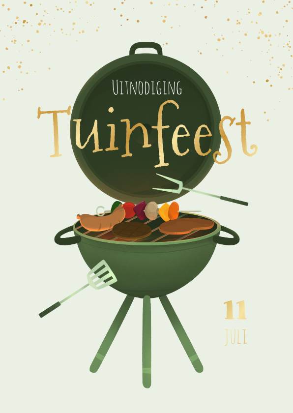 Uitnodigingen - Uitnodiging tuinfeest bbq feestje drankjes