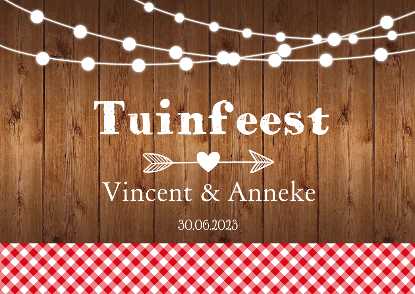 Uitnodigingen - Uitnodiging tuinfeest houtlook