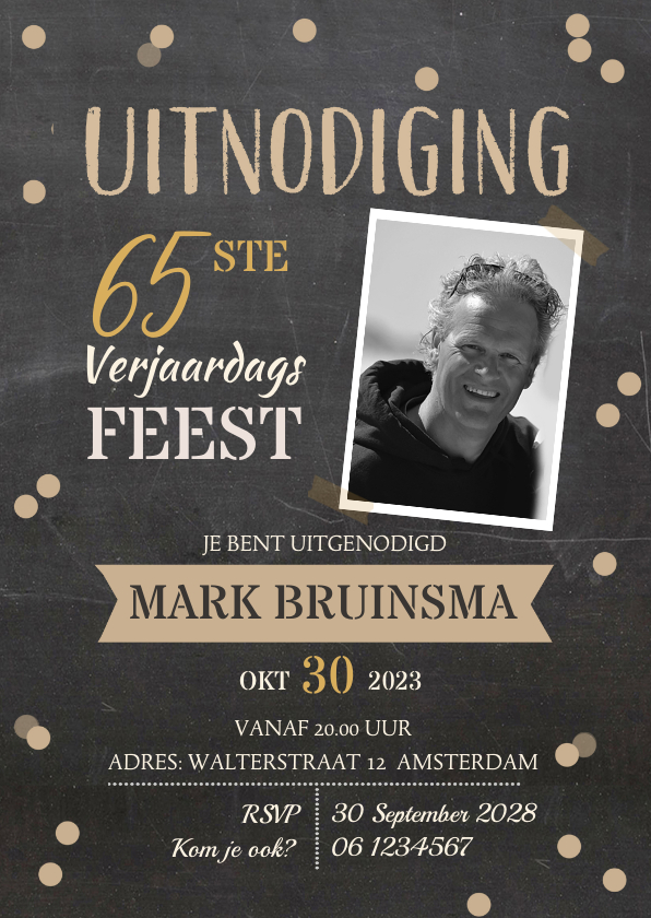Uitnodiging verjaardag bruin av - Uitnodigingen Uitnodigingen - Uitnodiging verjaardag bruin av
