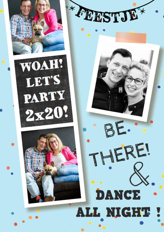 Uitnodiging verjaardag hip feest - Uitnodigingen Uitnodigingen - Uitnodiging verjaardag hip feest