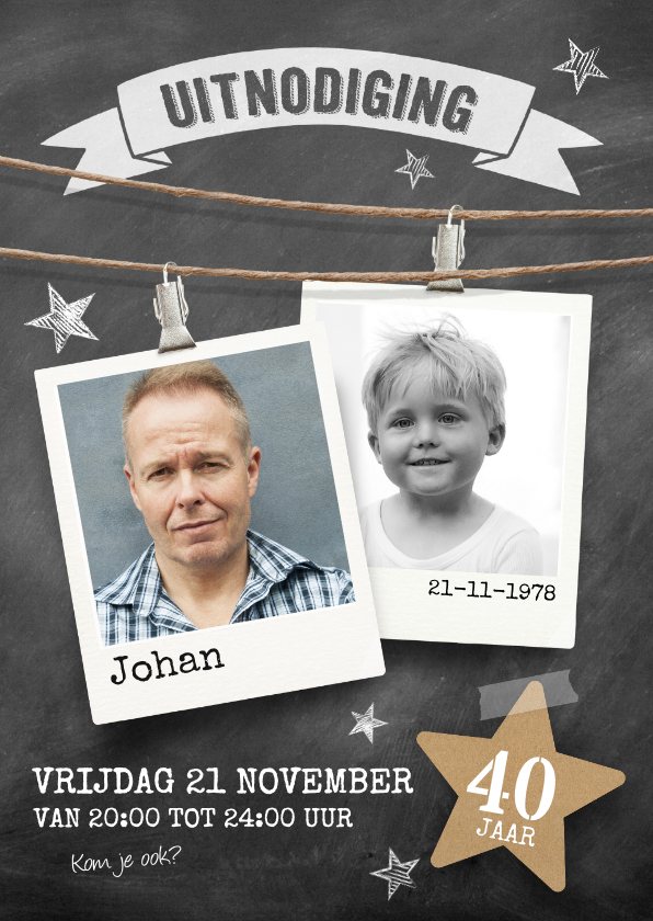 Uitnodiging verjaardag jubileum - Uitnodigingen Uitnodigingen - Uitnodiging verjaardag jubileum