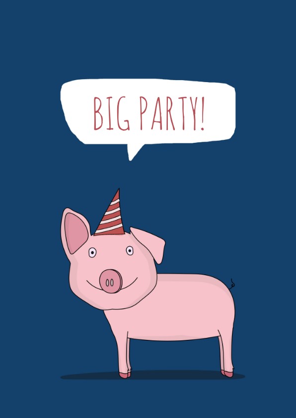 Uitnodiging voor een Big Big Party! - Uitnodigingen Uitnodigingen - Uitnodiging voor een Big Big Party!