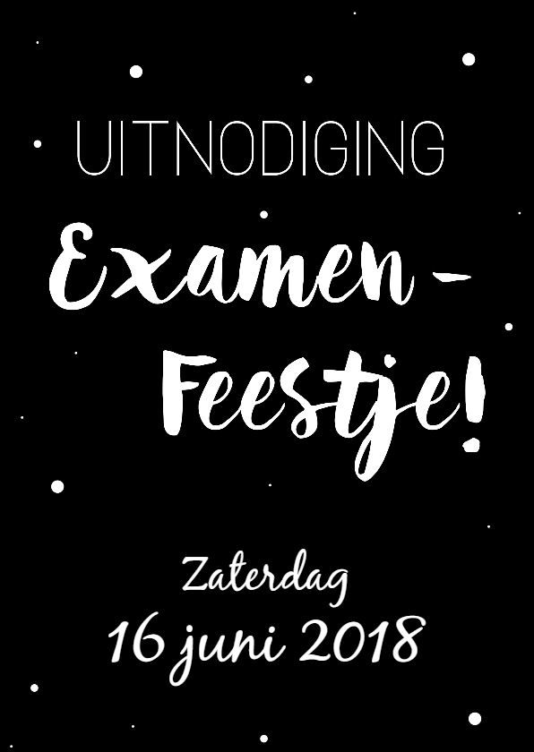 Uitnodiging voor een Examenfeestje - Uitnodigingen Uitnodigingen - Uitnodiging voor een Examenfeestje