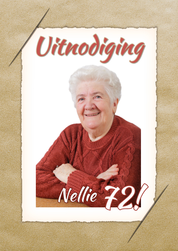 Uitnodigingskaart vintage foto - Uitnodigingen Uitnodigingen - Uitnodigingskaart vintage foto