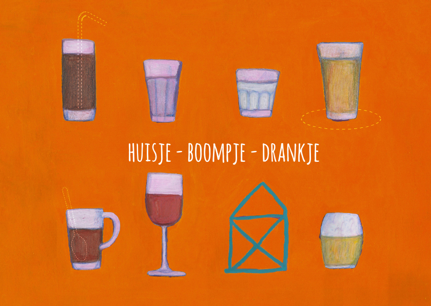 Verhuiskaarten-Drankje-KK - Uitnodigingen Uitnodigingen - Verhuiskaarten-Drankje-KK