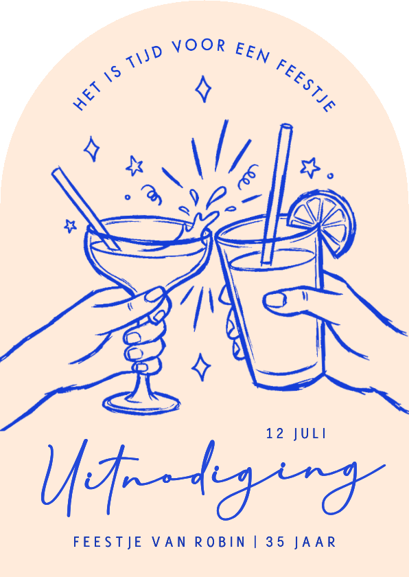 Vrolijke uitnodiging verjaardagsfeestje proost illustratie - Uitnodigingen Uitnodigingen - Vrolijke uitnodiging verjaardagsfeestje proost illustratie
