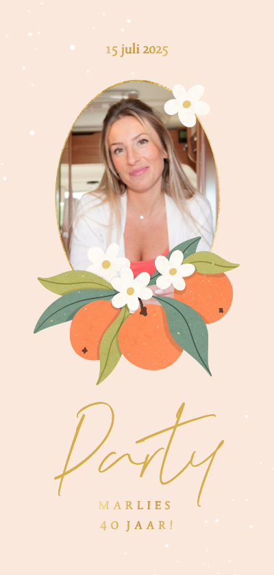Zomerse uitnodiging verjaardag feestje met citrus fruit - Uitnodigingen Uitnodigingen - Zomerse uitnodiging verjaardag feestje met citrus fruit