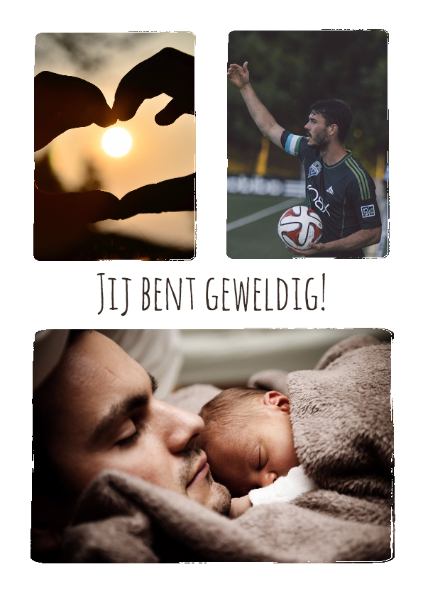 Collage Jij bent geweldig! - BK - Vaderdag kaarten Vaderdag kaarten - Collage Jij bent geweldig! - BK