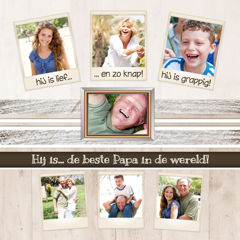 Collagekaart Papa - BK - Vaderdag kaarten Vaderdag kaarten - Collagekaart Papa - BK
