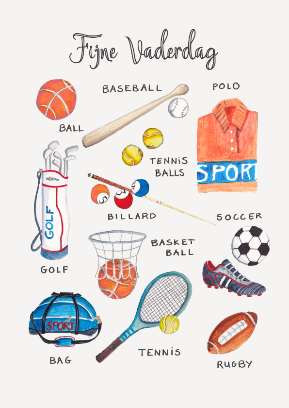 Vaderdag kaarten - Fijne Vaderdag sport papa