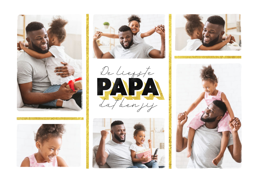 Fotokaart vaderdag de liefste papa dat ben jij - Vaderdag kaarten Vaderdag kaarten - Fotokaart vaderdag de liefste papa dat ben jij