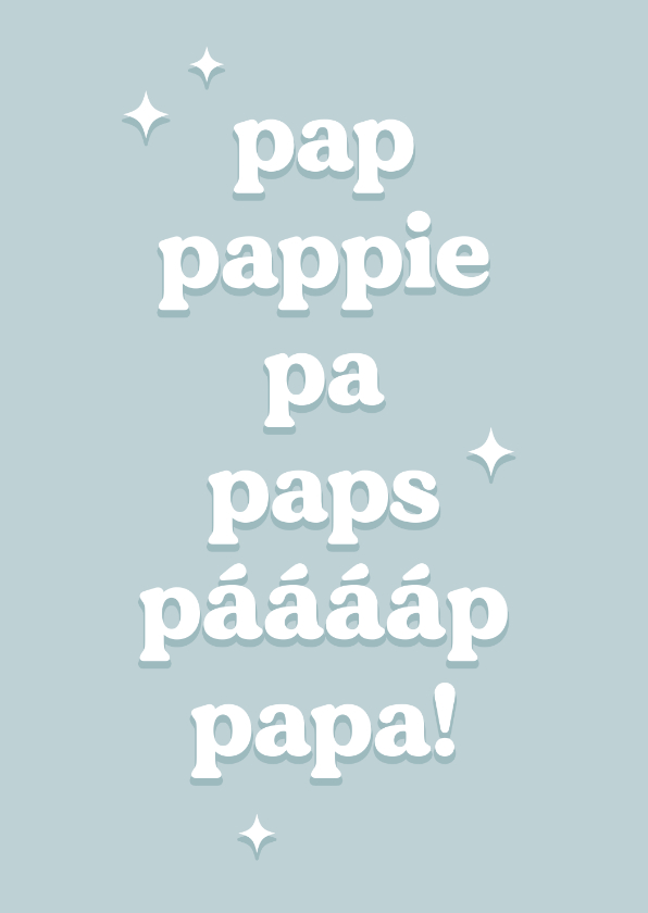Grappige vaderdagkaart in blauw typografisch - Vaderdag kaarten Vaderdag kaarten - Grappige vaderdagkaart in blauw typografisch