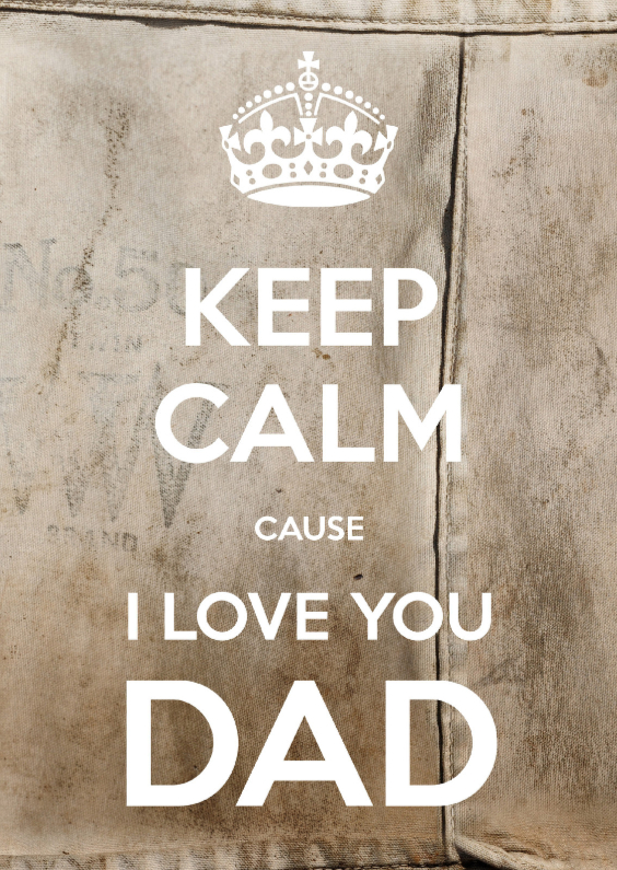 Keep Calm I love you DAD 2 - SG - Vaderdag kaarten Vaderdag kaarten - Keep Calm I love you DAD 2 - SG