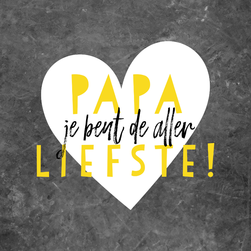 Leuke vaderdagkaart met beton, hartje en typografie - Vaderdag kaarten Vaderdag kaarten - Leuke vaderdagkaart met beton, hartje en typografie