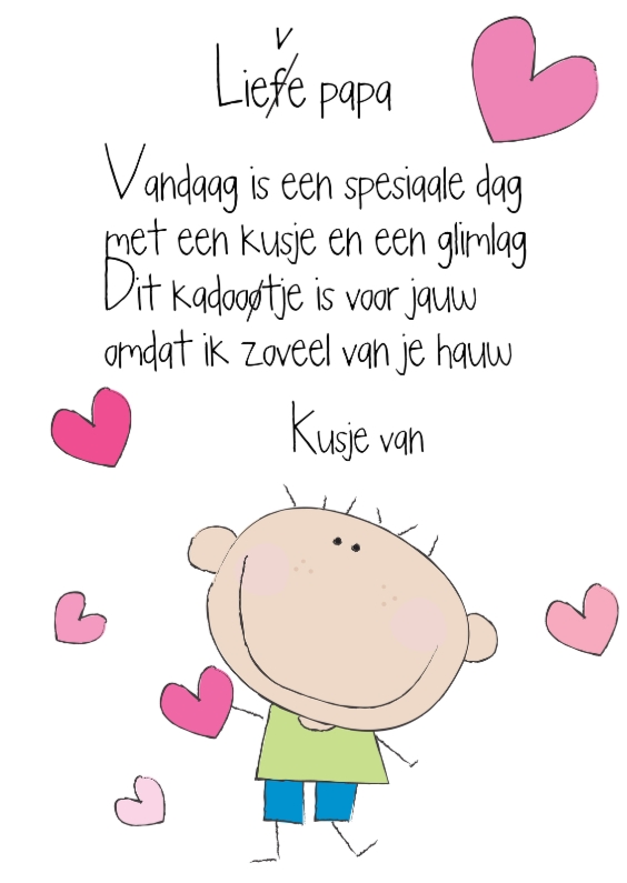 Lieve papa hartjes - Vaderdag kaarten Vaderdag kaarten - Lieve papa hartjes