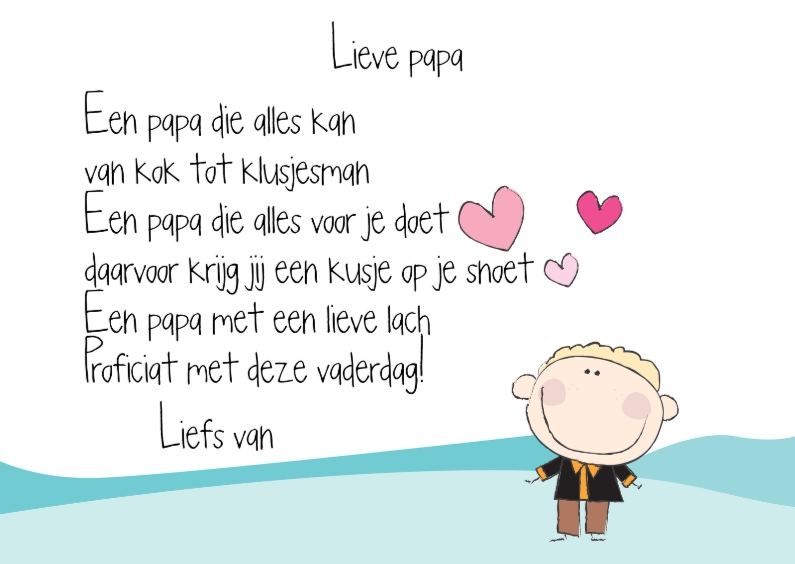 Spiksplinternieuw Lieve papa jongen - Vaderdag kaarten | Kaartje2go KD-36