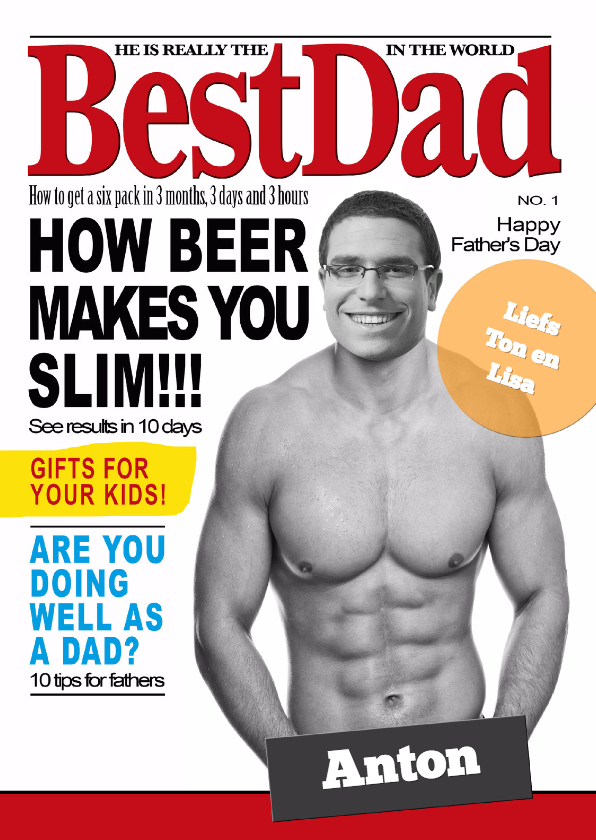 Vaderdag kaarten - Magazine Best Dad - BK