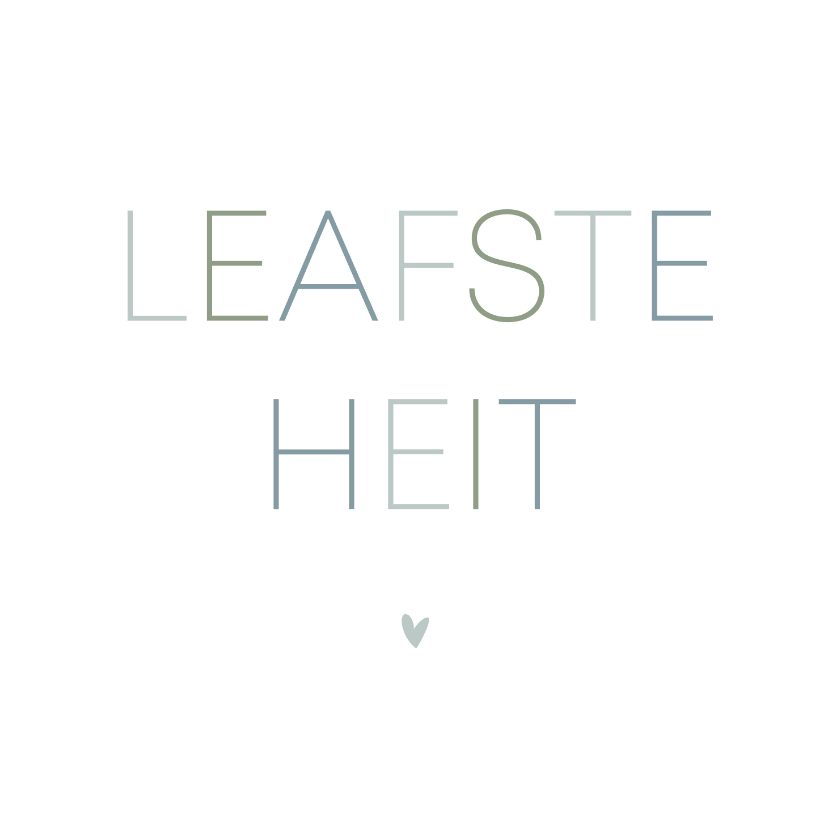 Vaderdag kaarten - Minimalistische Friese vaderdagkaart met leafste heit