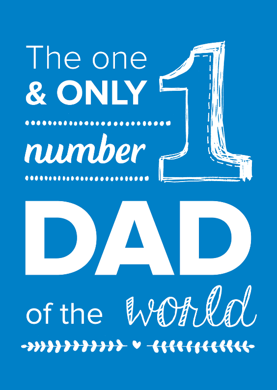 Number one dad of the world - Vaderdag kaarten Vaderdag kaarten - Number one dad of the world