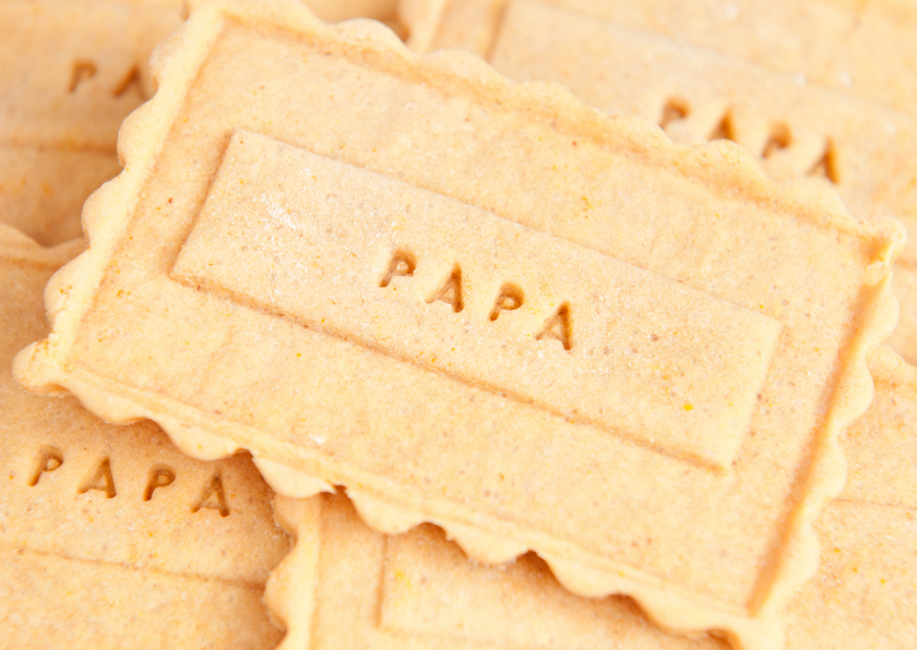 Papa op zelfgebakken koekje - Vaderdag kaarten Vaderdag kaarten - Papa op zelfgebakken koekje