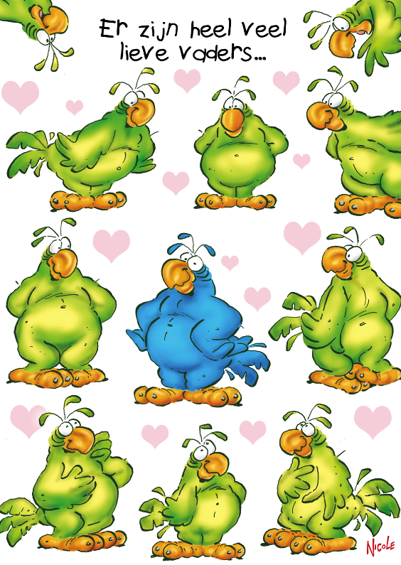 rocco vaderdag 2 elf papegaaien - Vaderdag kaarten Vaderdag kaarten - rocco vaderdag 2 elf papegaaien