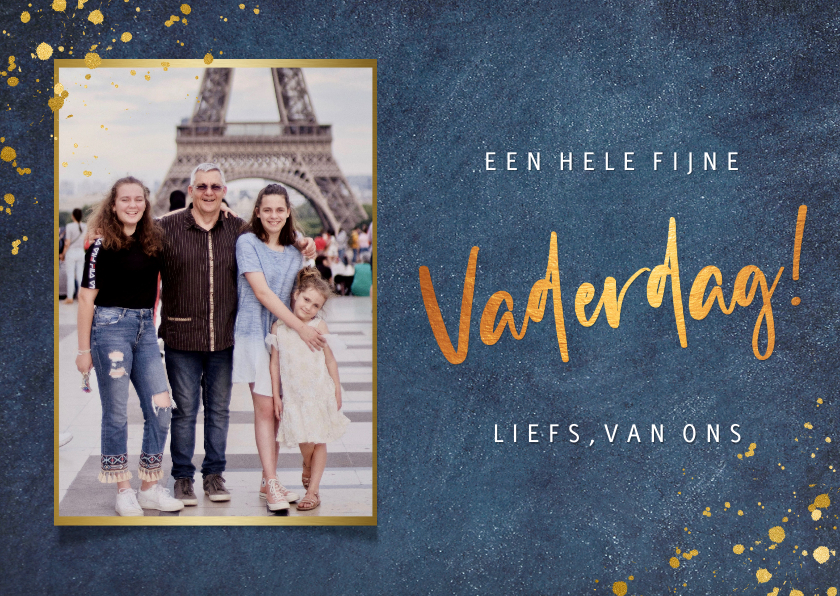 Stijlvolle vaderdagkaart voor papa of opa met eigen foto - Vaderdag kaarten Vaderdag kaarten - Stijlvolle vaderdagkaart voor papa of opa met eigen foto