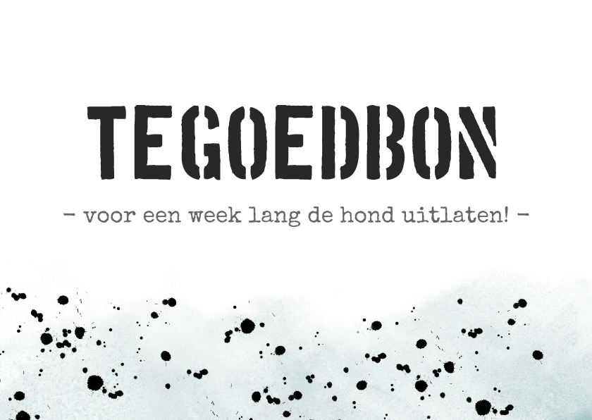 Stoere vaderdag tegoedbon kaart met verfspetters - Vaderdag kaarten Vaderdag kaarten - Stoere vaderdag tegoedbon kaart met verfspetters
