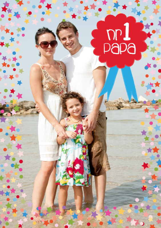 Vaderdag Fotokaart Nr. 1 Papa - Vaderdag kaarten Vaderdag kaarten - Vaderdag Fotokaart Nr. 1 Papa