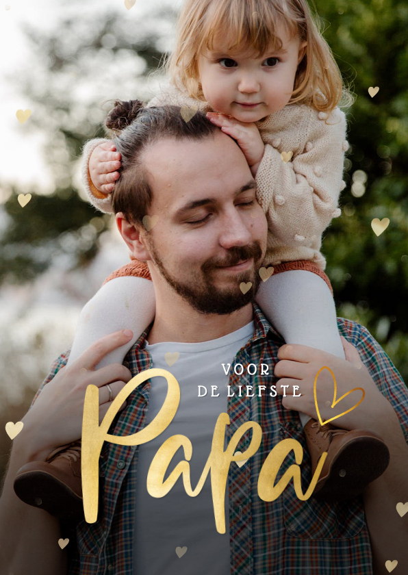 Vaderdag kaarten - Vaderdag fotokaart Papa met grote eigen foto