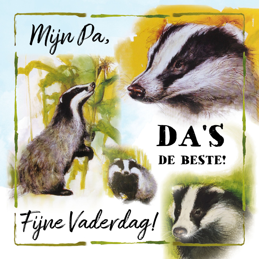 Vaderdag kaarten - Vaderdag kaart mijn pa DAS de beste!