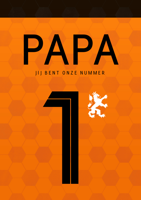 Vaderdag kaarten - Vaderdag kaart Nr. 1 - voetbalshirt Nederlands elftal