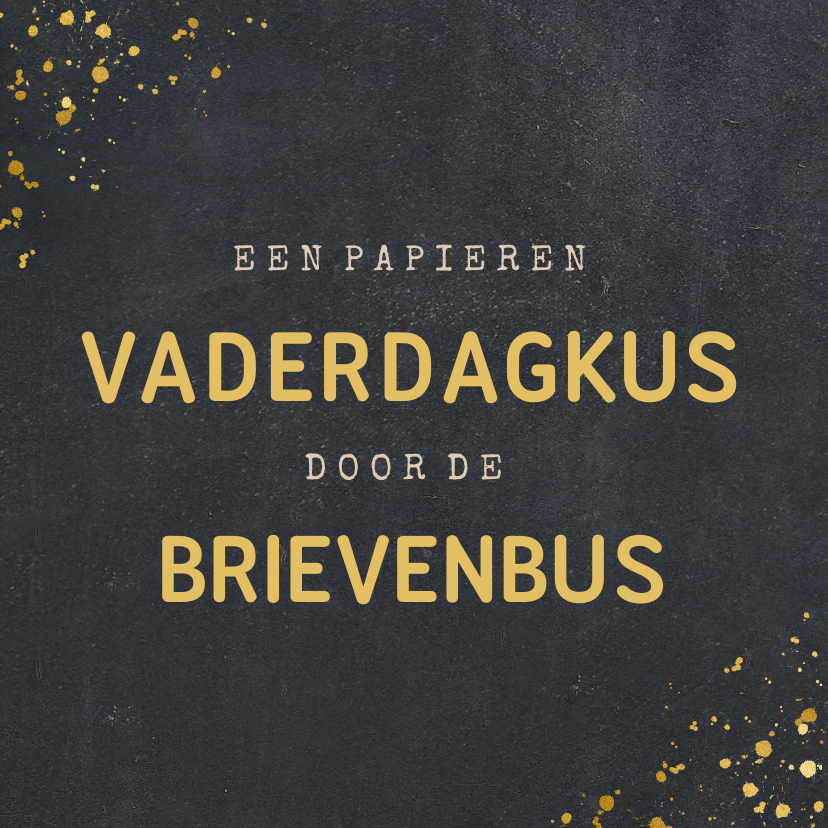 Vaderdag kaarten - Vaderdag kaart papieren kus door de brievenbus