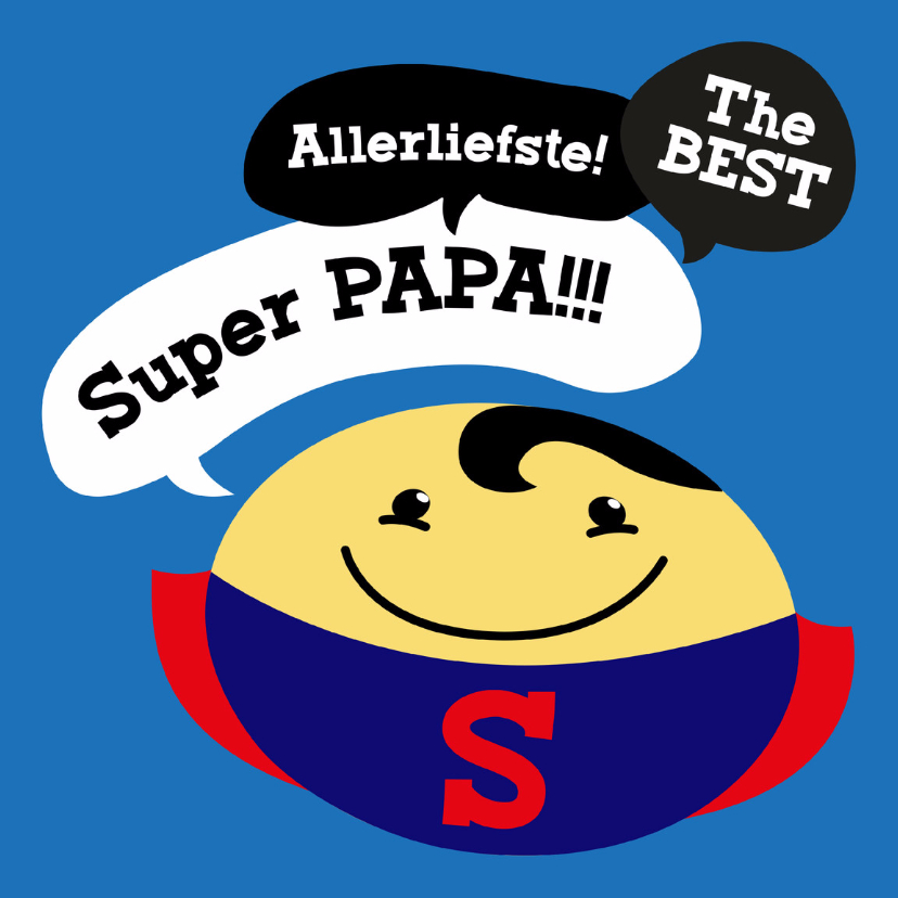Vaderdag kaart Smiley Superman - Vaderdag kaarten Vaderdag kaarten - Vaderdag kaart Smiley Superman