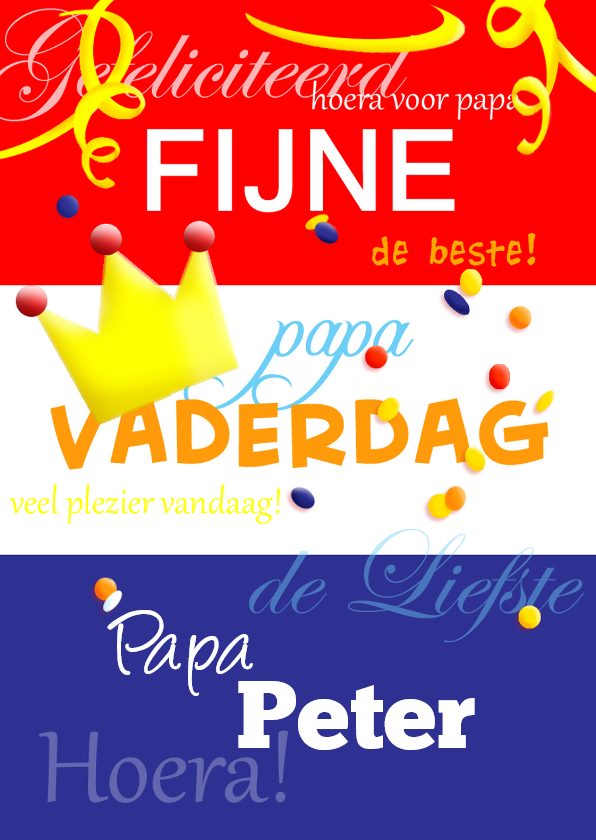 Vaderdag Vlag - Vaderdag kaarten Vaderdag kaarten - Vaderdag Vlag