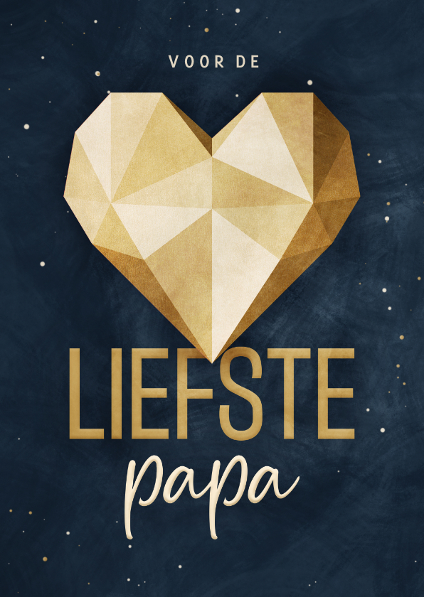 Vaderdag kaarten - Vaderdagkaart liefste papa geometrisch hart