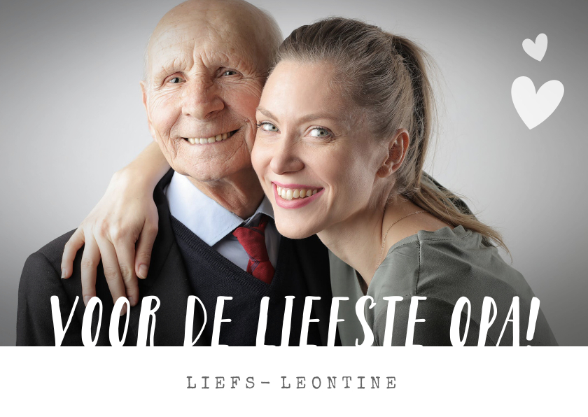 Vaderdagkaart met een eigen foto voor een grootvader of opa - Vaderdag kaarten Vaderdag kaarten - Vaderdagkaart met een eigen foto voor een grootvader of opa