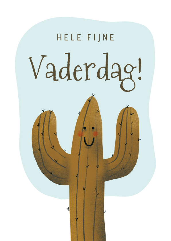 Vaderdag kaarten - Vaderdagkaart met vrolijke cactus