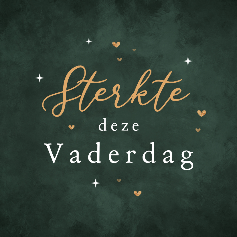 Vaderdag kaarten - Vaderdagkaart stijlvol sterkte hartjes verlies kind